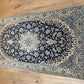 Handgeknüpfter Perser Teppich Nain 210x120 cm – Medaillon Seide