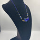 Vintage Collier Halskette Blau mit Goldfarbenem Verschluss