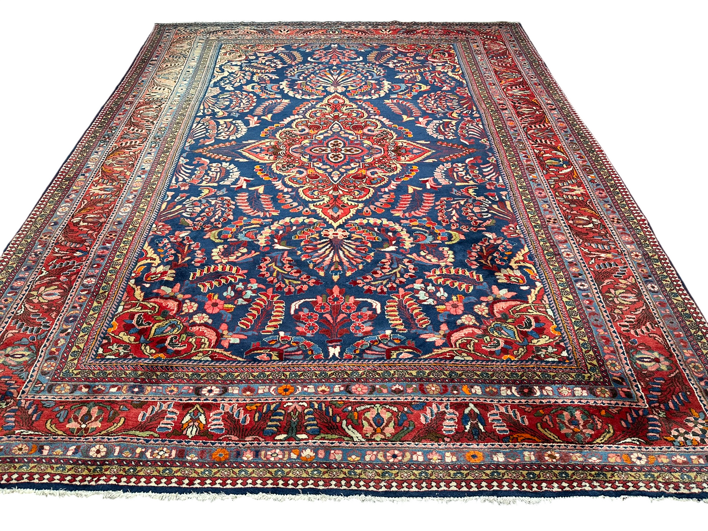 Antik Orientteppich handgeknüpft Lilian antik Naturfarben 420x333 cm