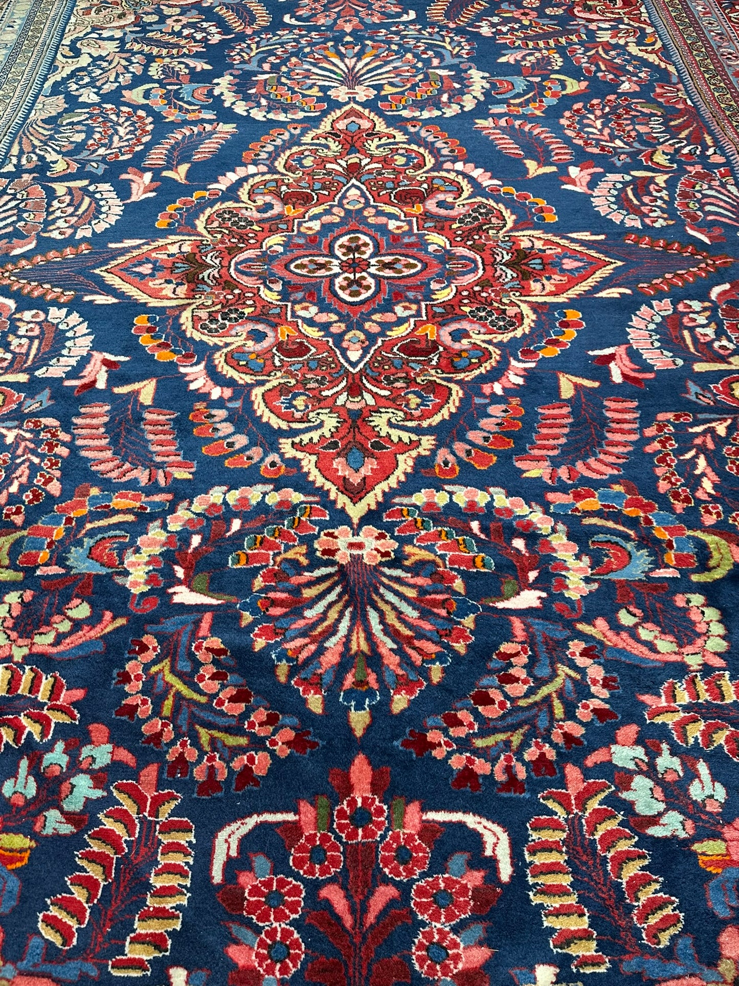 Antik Orientteppich handgeknüpft Lilian antik Naturfarben 420x333 cm