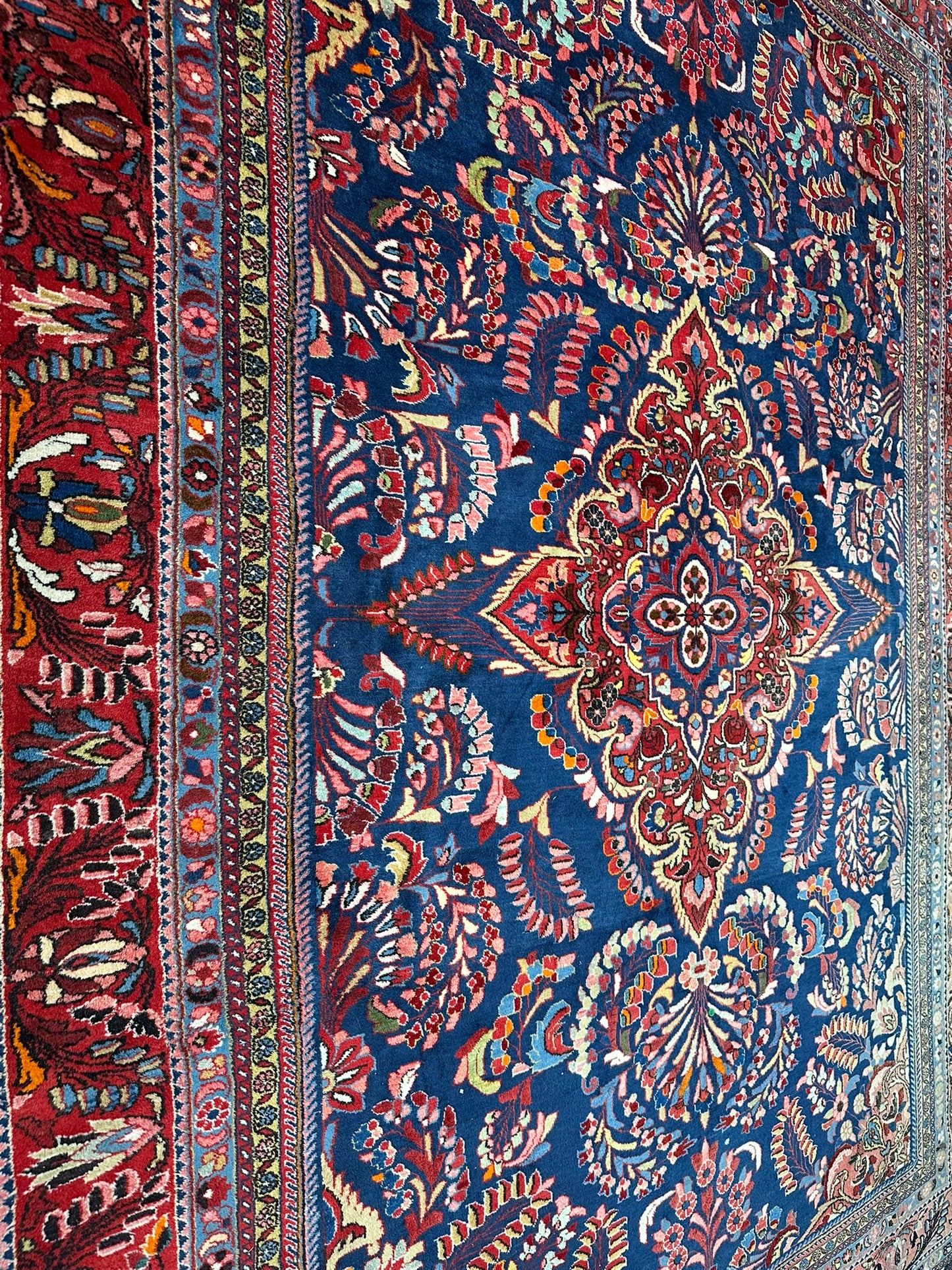 Antik Orientteppich handgeknüpft Lilian antik Naturfarben 420x333 cm