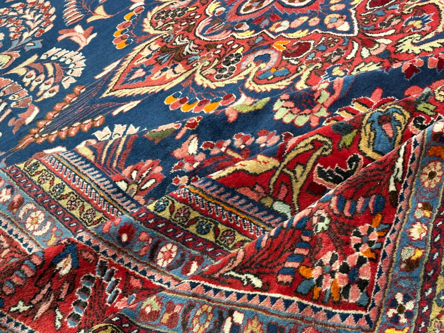 Antik Orientteppich handgeknüpft Lilian antik Naturfarben 420x333 cm