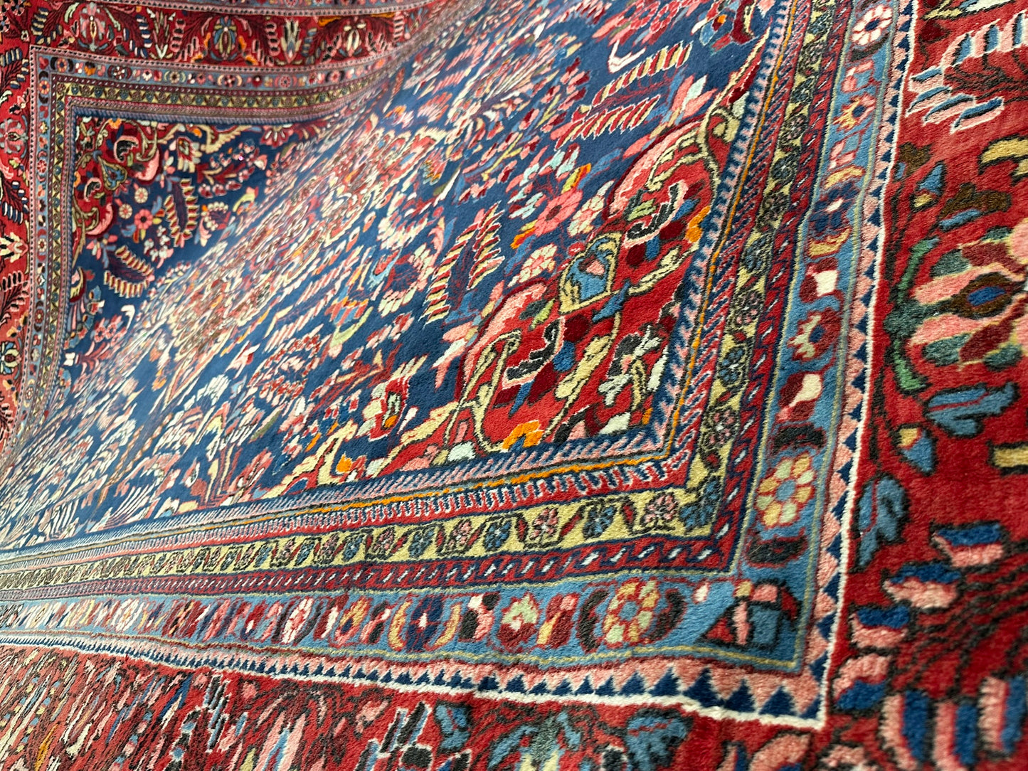 Antik Orientteppich handgeknüpft Lilian antik Naturfarben 420x333 cm