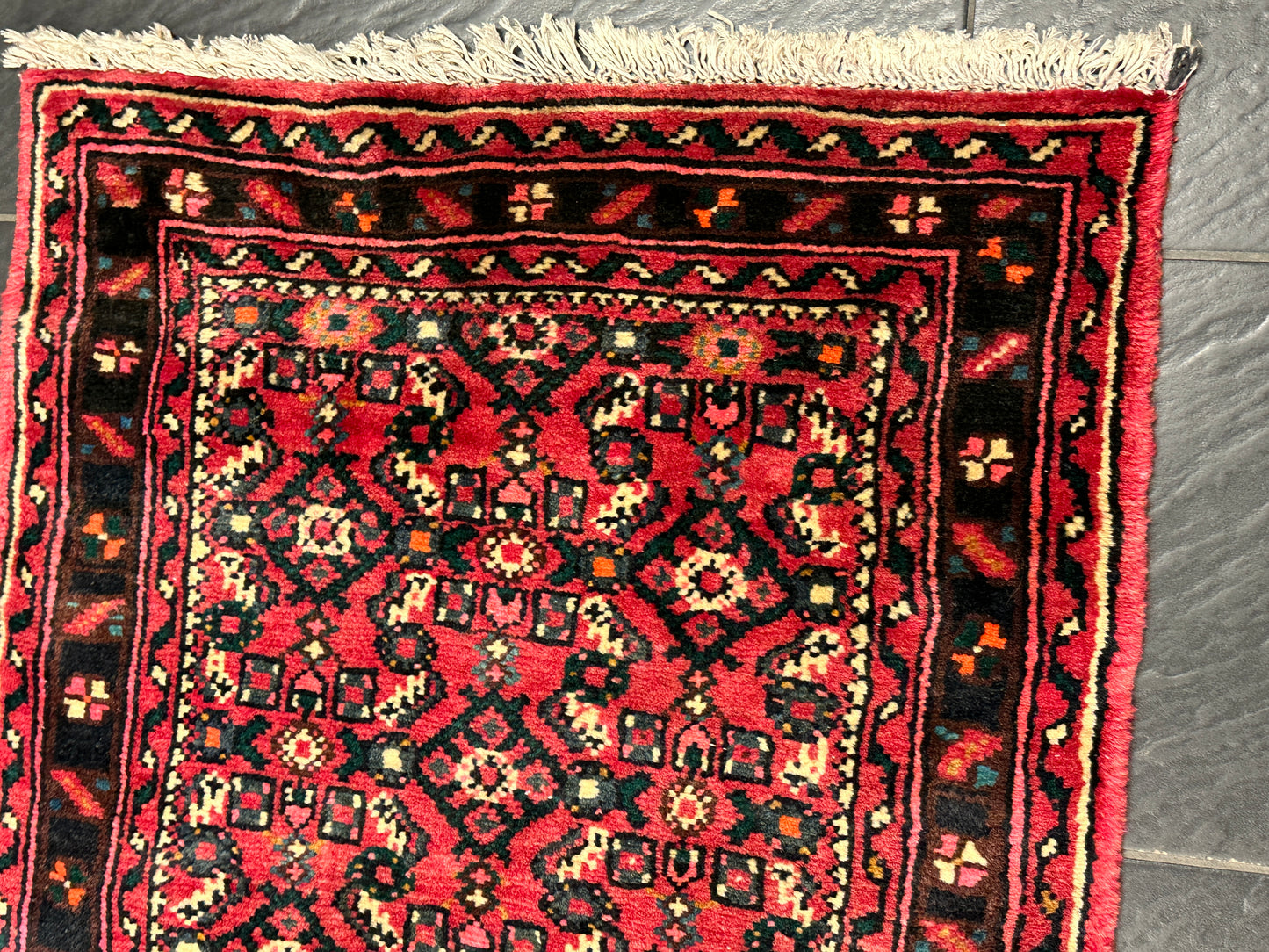 Handgeknüpfter Perser Orientteppich: Hamadan Läufer 499x66cm