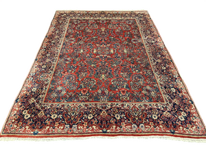Antik Orientteppich handgeknüpft Sarough Wolle Naturfarben  315x235 cm