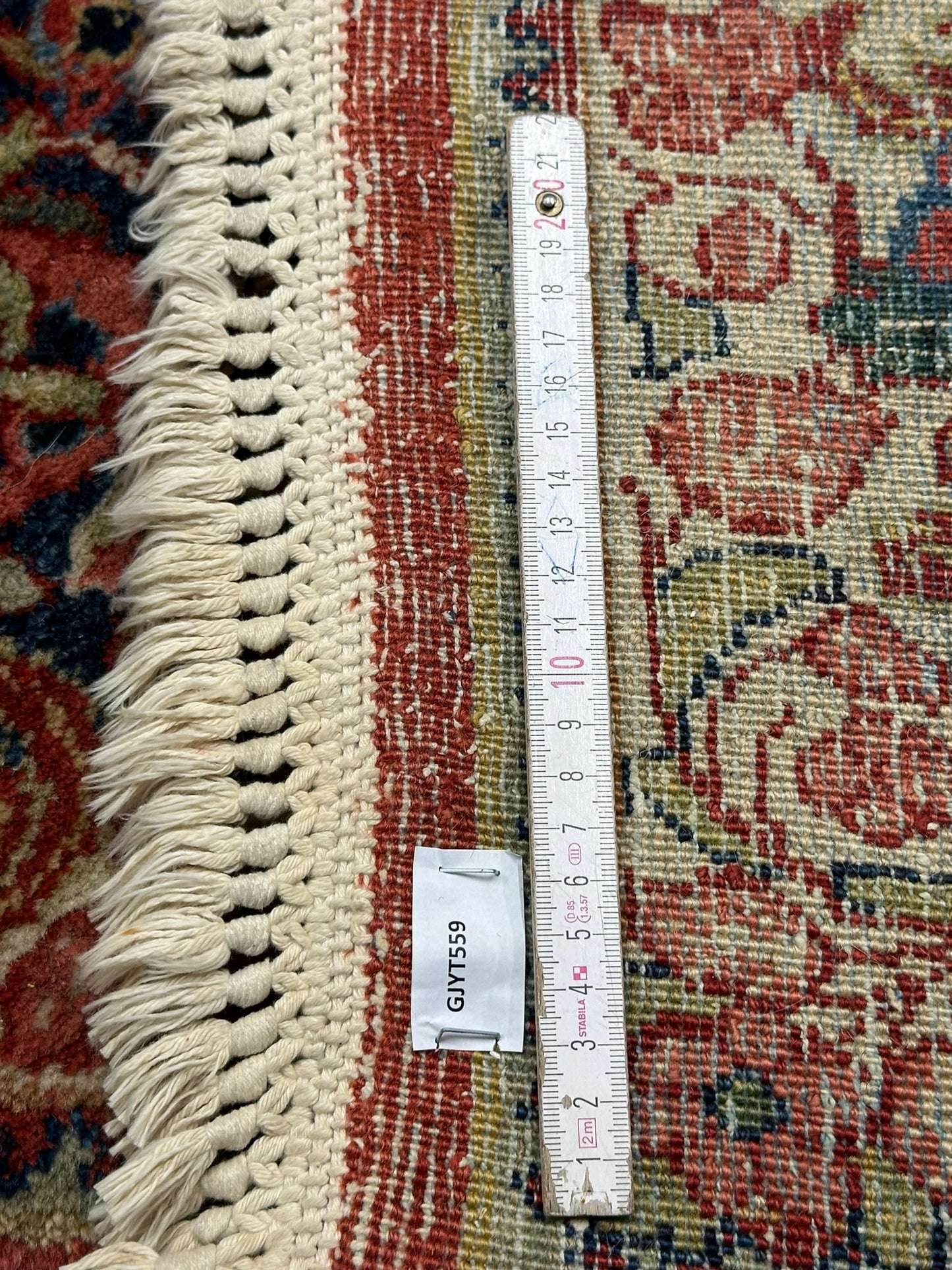 Antik Orientteppich handgeknüpft Sarough Wolle Naturfarben  315x235 cm