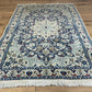 Orientteppich handgeknüpft Nain mit Seide 133x90 cm