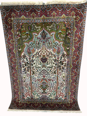 Handgeknüpfter Perser Teppich Täbriz 210x145 cm – Wolle mit Seide