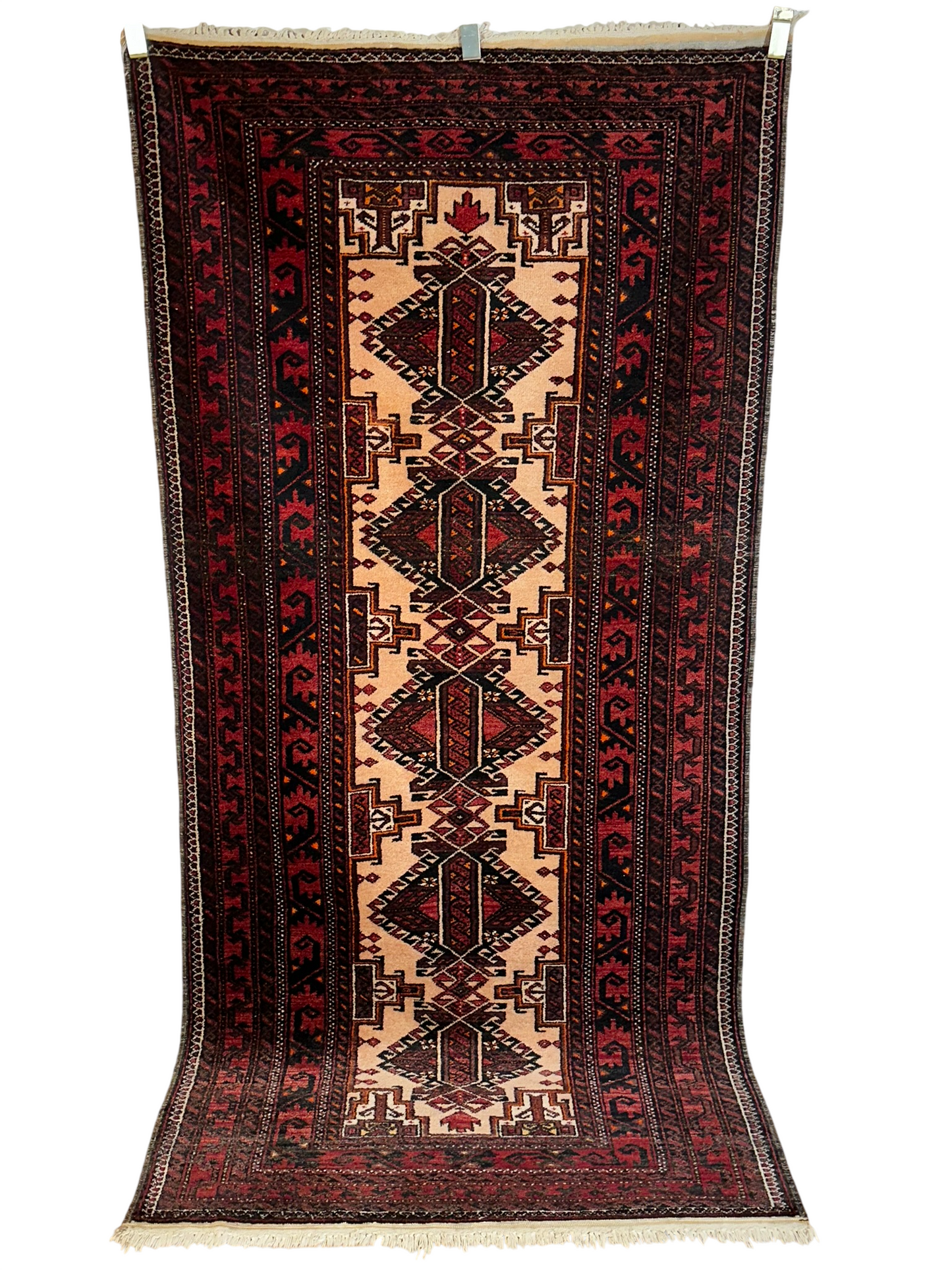 Orientteppich handgeknüpft Belutsch 236x114 cm