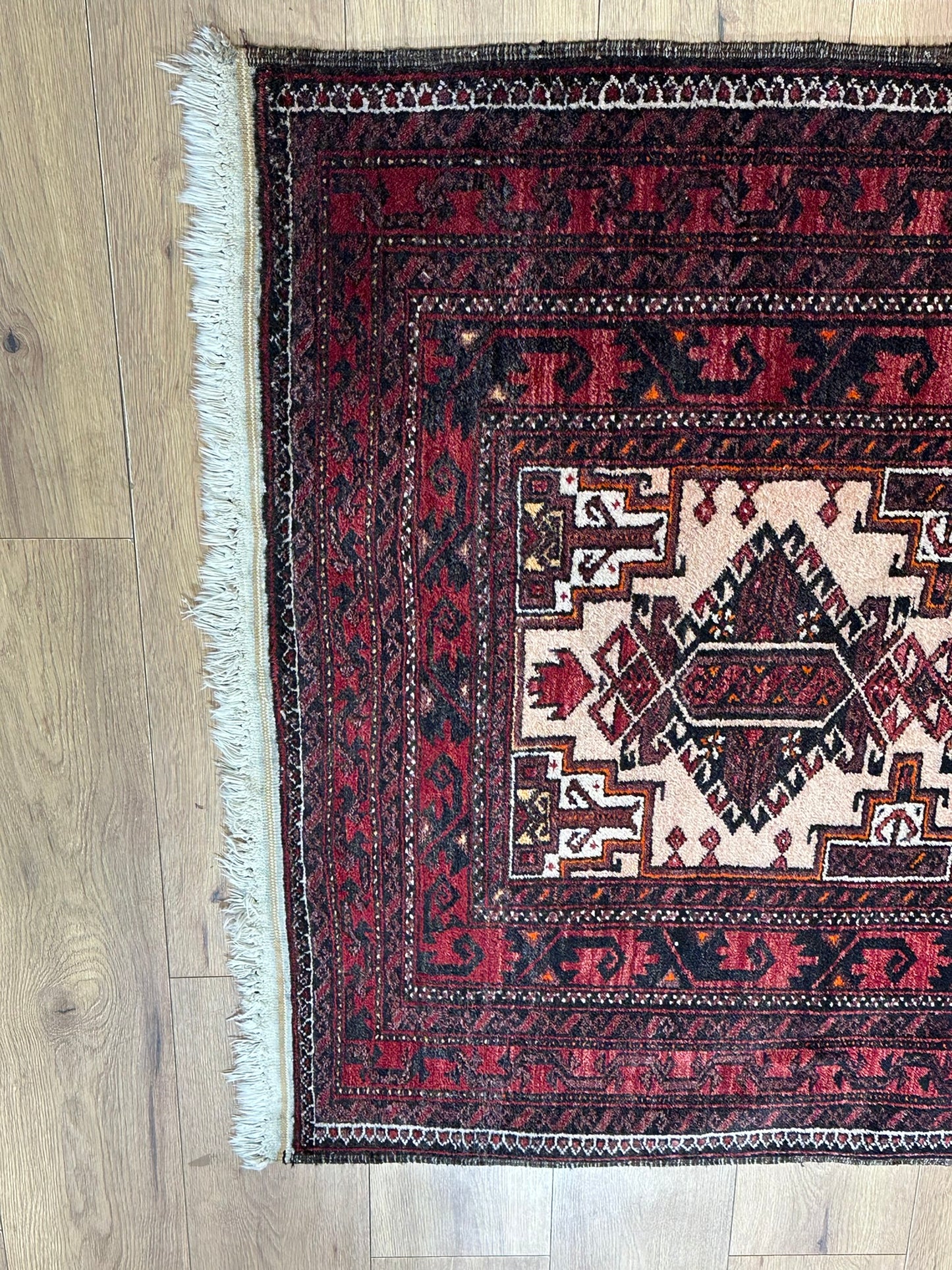 Orientteppich handgeknüpft Belutsch 236x114 cm