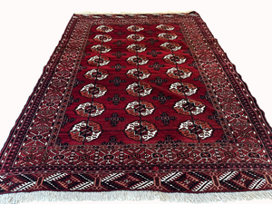 Handgeknüpfter Buchara Teppich 172x130 cm – Jomut Wolle mit Seide