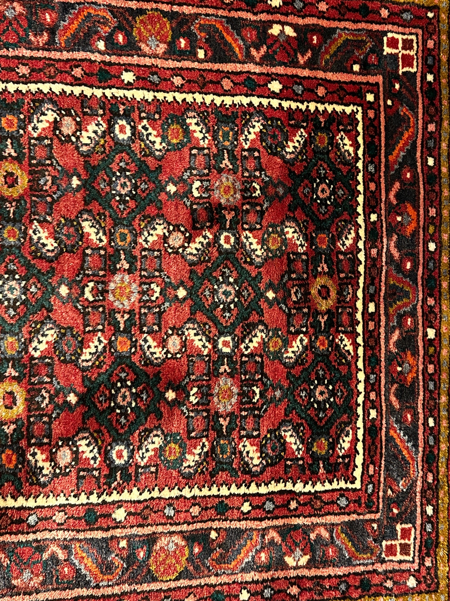 Handgeknüpfter Perser Orientteppich: Hamadan Läufer 425x85cm