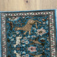 Orientteppich handgeknüpft Ghom / Kaschmir Seide Jagdmotiv 120x50 cm