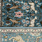 Orientteppich handgeknüpft Ghom / Kaschmir Seide Jagdmotiv 120x50 cm