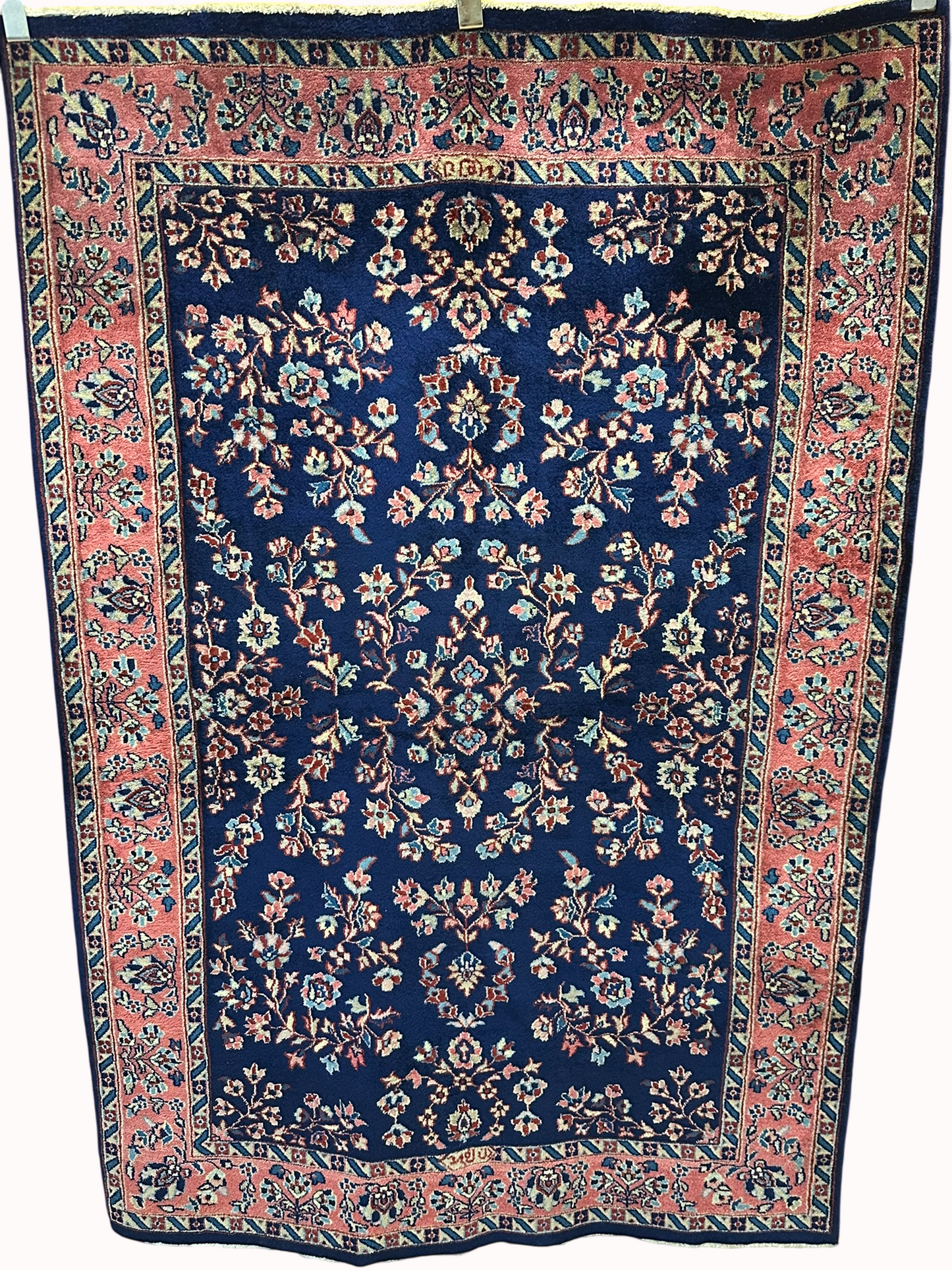 Handgeknüpfter Perser Teppich Sarouqh 210x136 cm – Antik um 1900