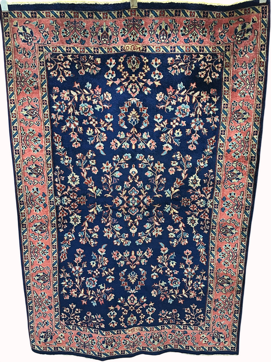 Handgeknüpfter Perser Teppich Sarouqh 210x136 cm – Antik um 1900