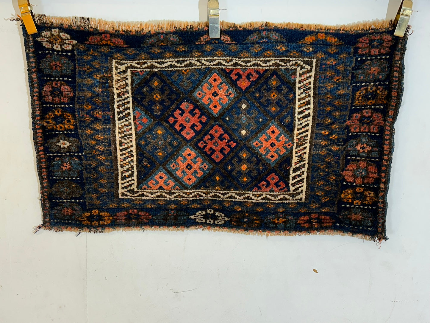 Antik Orientteppich handgeknüpft Afschari 106x60 cm