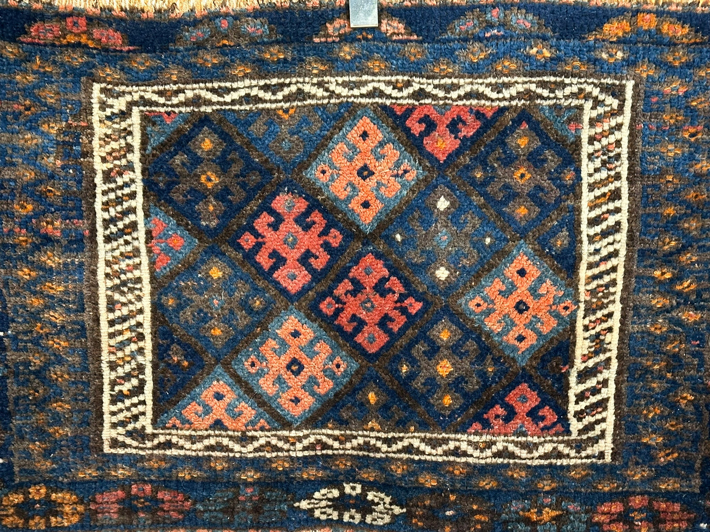Antik Orientteppich handgeknüpft Afschari 106x60 cm