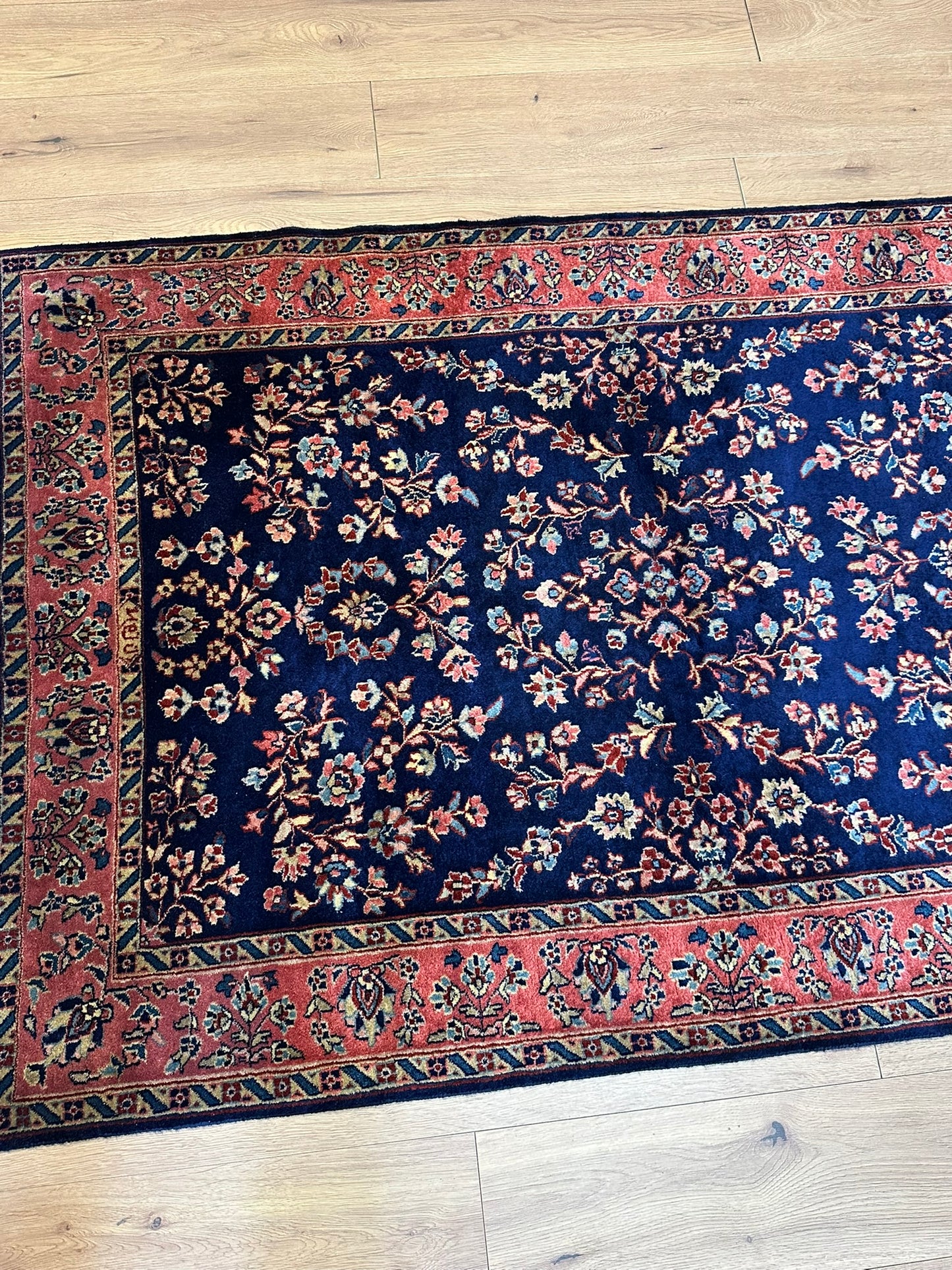 Handgeknüpfter Perser Teppich Sarouqh 210x136 cm – Antik um 1900