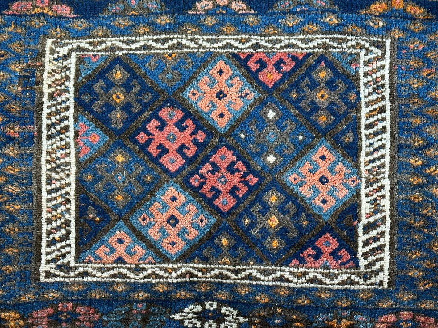 Antik Orientteppich handgeknüpft Afschari 106x60 cm