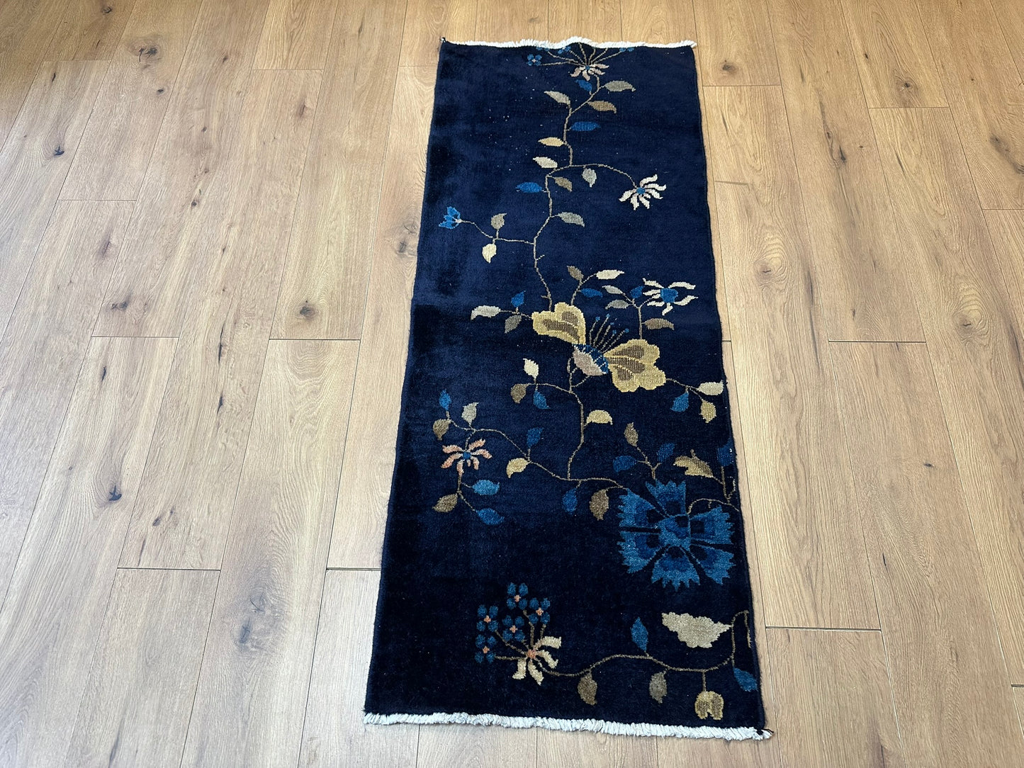 Handgeknüpfter China Läufer 160x65 cm – Art Deco Antik
