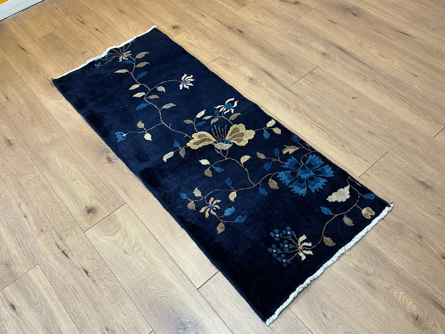 Handgeknüpfter China Läufer 160x65 cm – Art Deco Antik