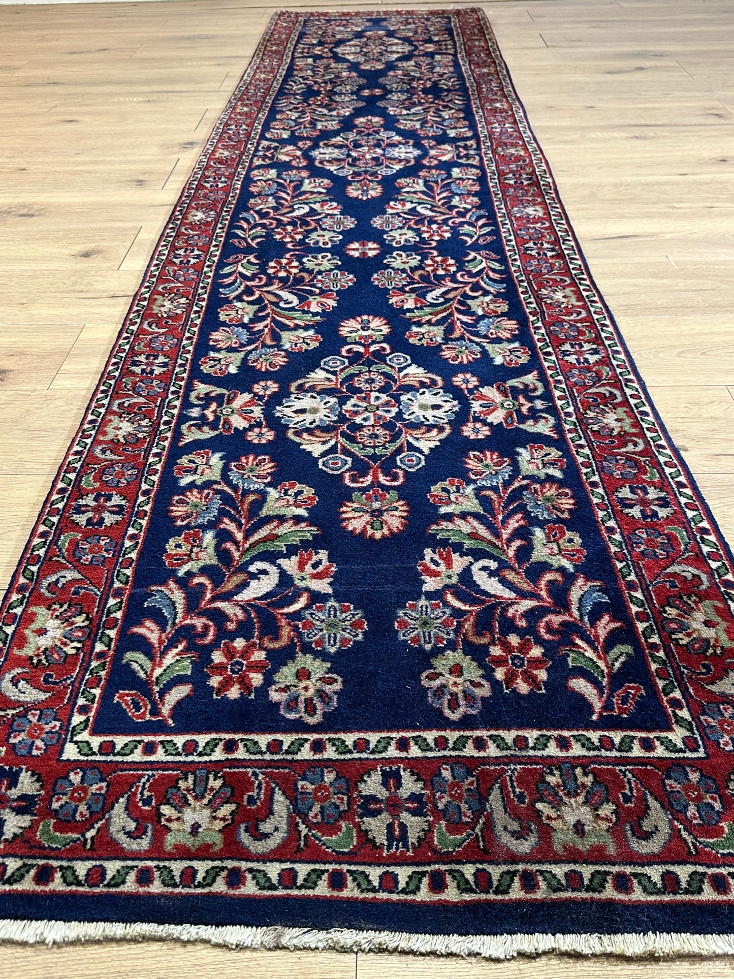 Orientteppich handgeknüpft Sarough läufer  325x60 cm