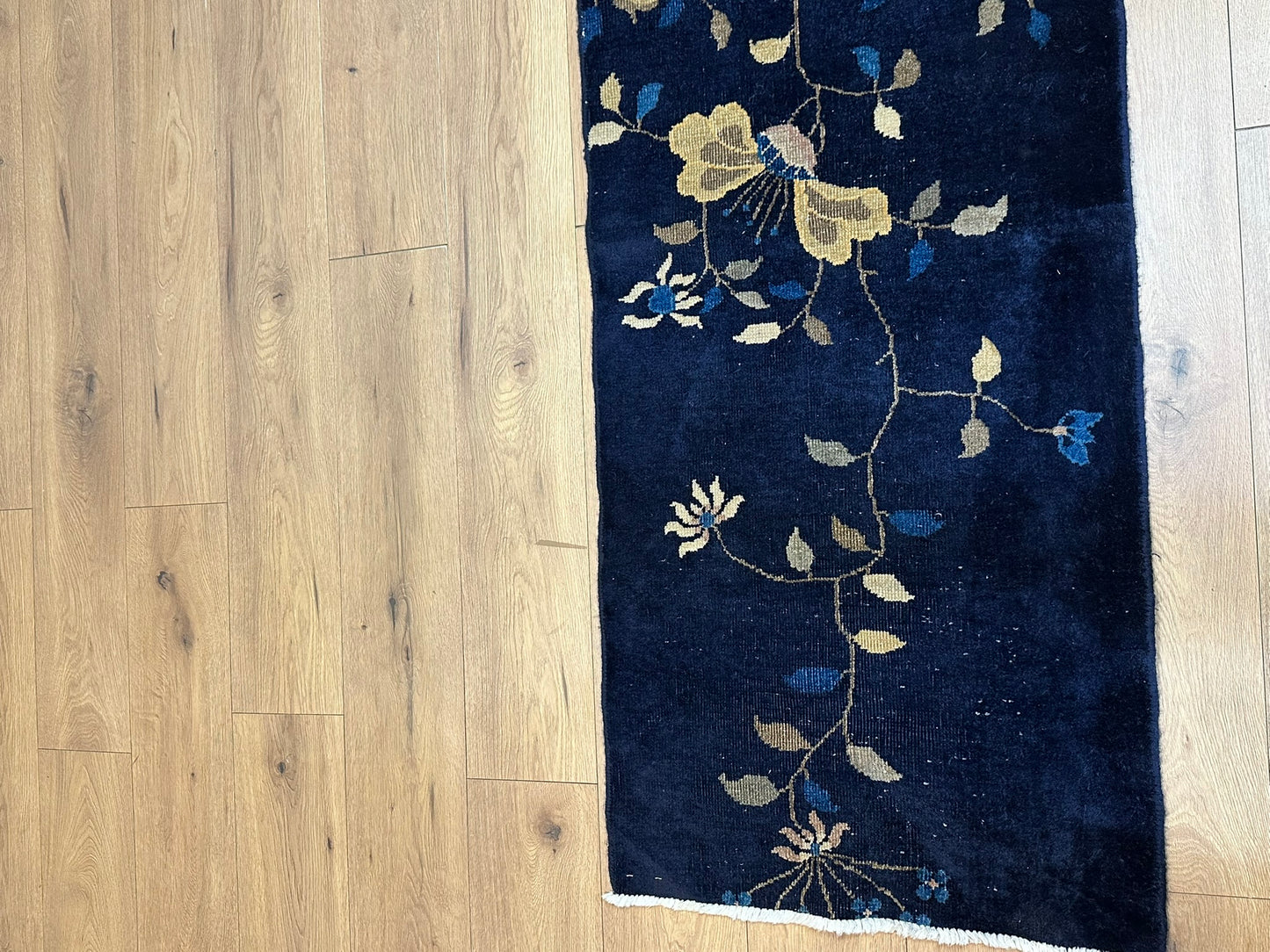 Handgeknüpfter China Läufer 160x65 cm – Art Deco Antik