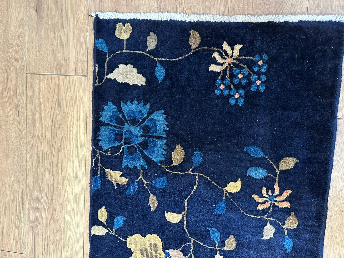 Handgeknüpfter China Läufer 160x65 cm – Art Deco Antik