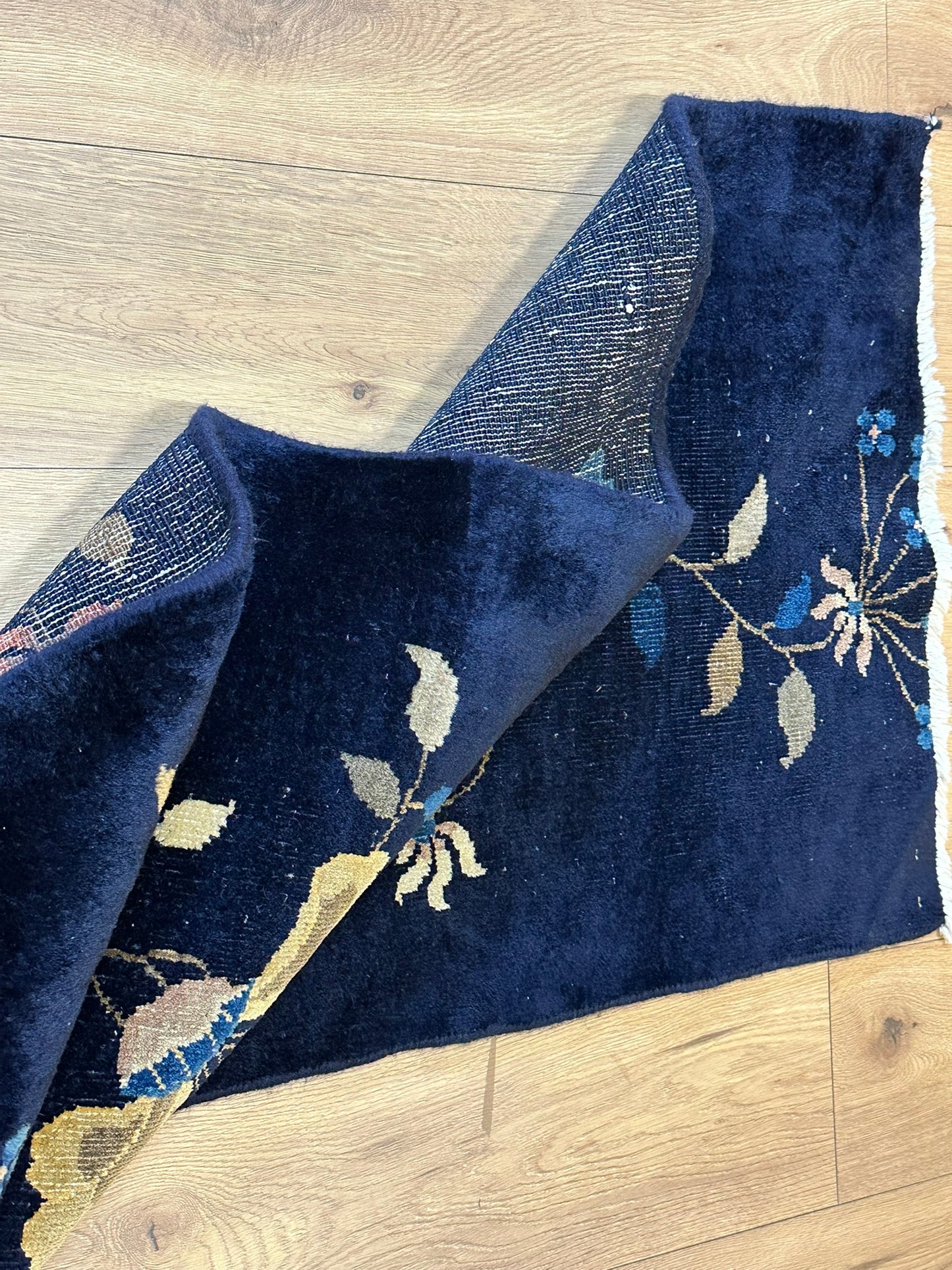 Handgeknüpfter China Läufer 160x65 cm – Art Deco Antik