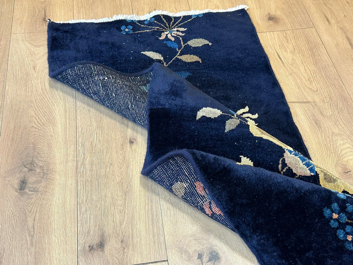 Handgeknüpfter China Läufer 160x65 cm – Art Deco Antik