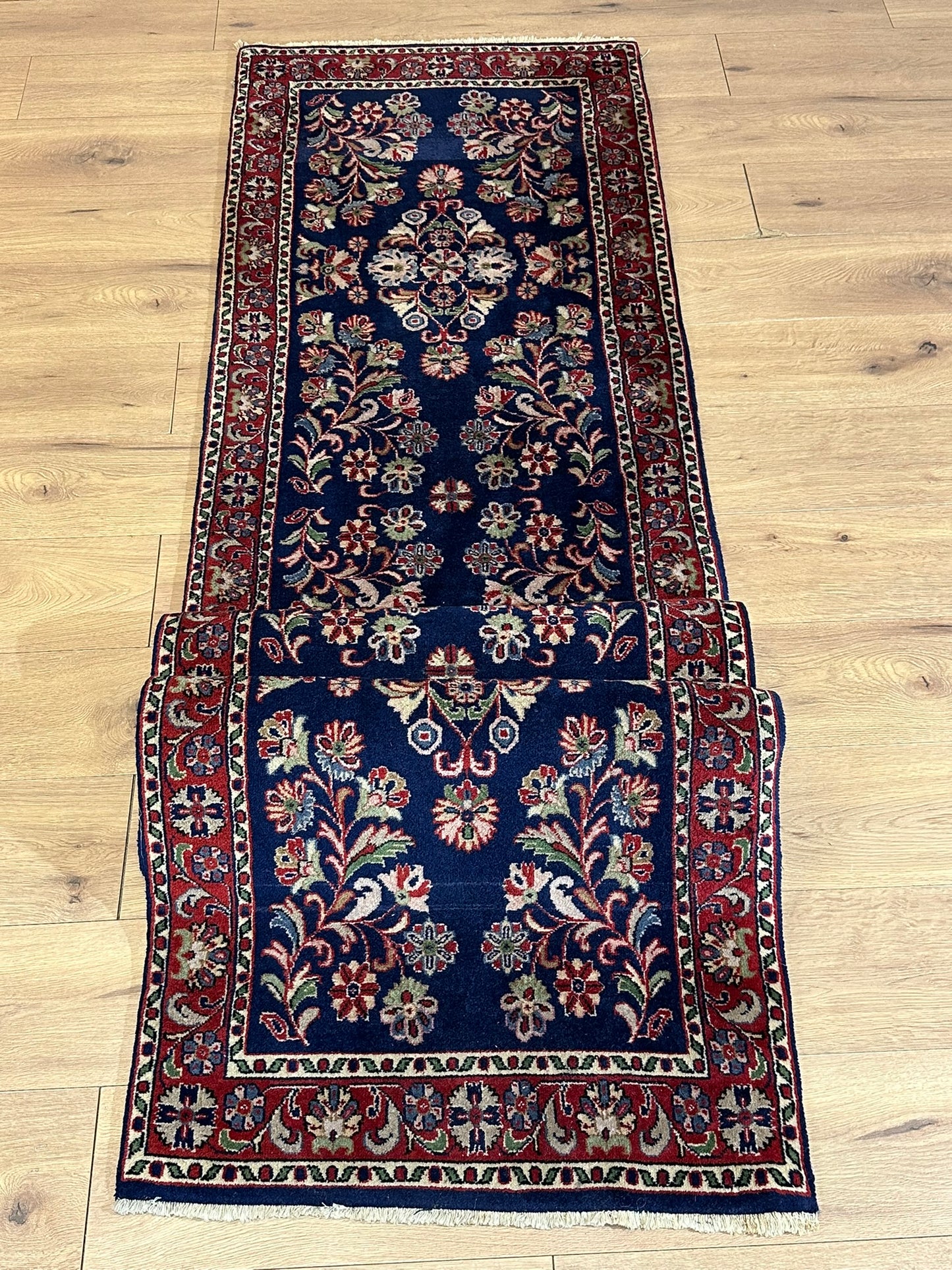 Orientteppich handgeknüpft Sarough läufer  325x60 cm