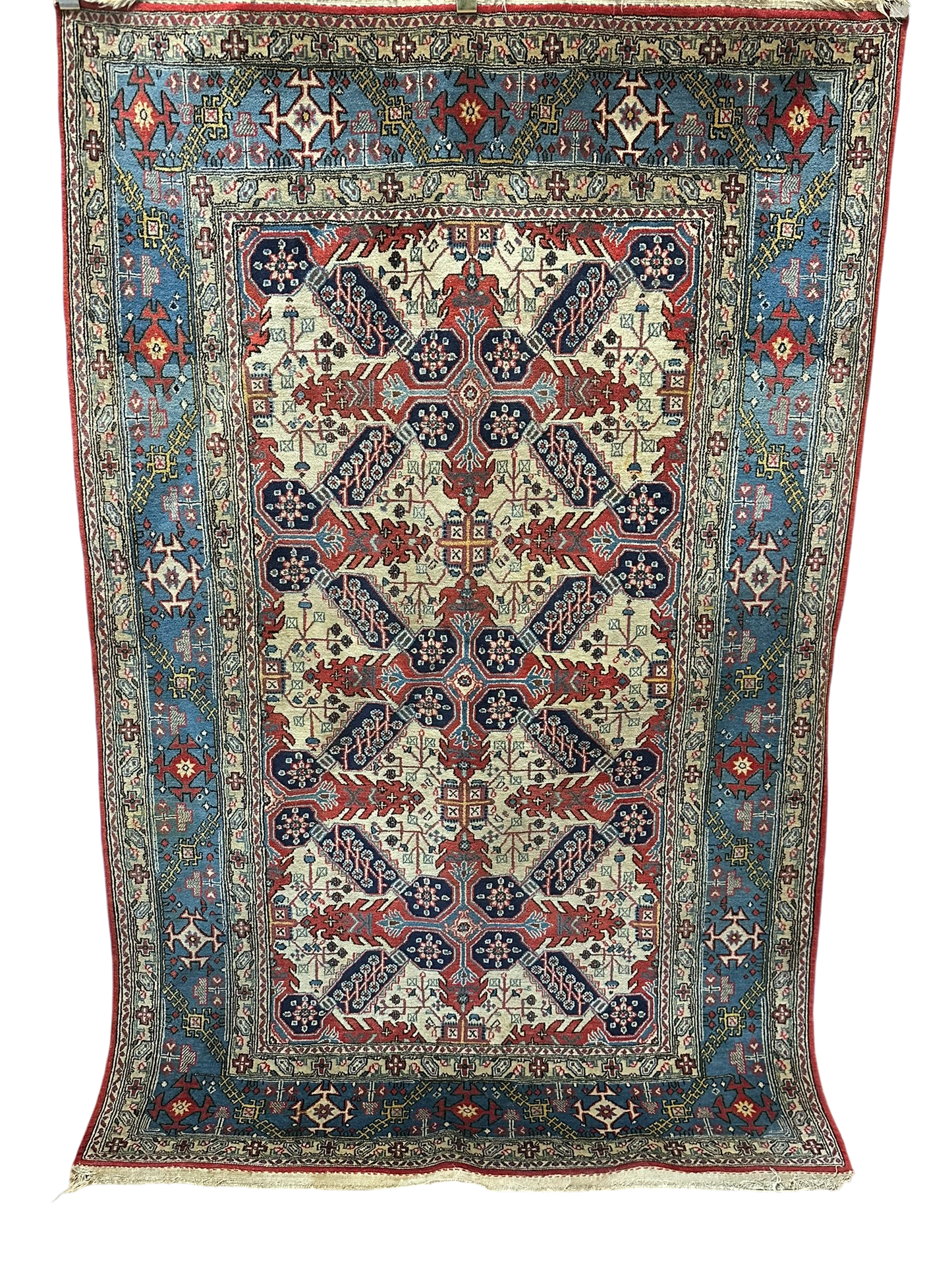 Handgeknüpfter Perser Teppich Ghom 210x140 cm – Korkwolle Antik