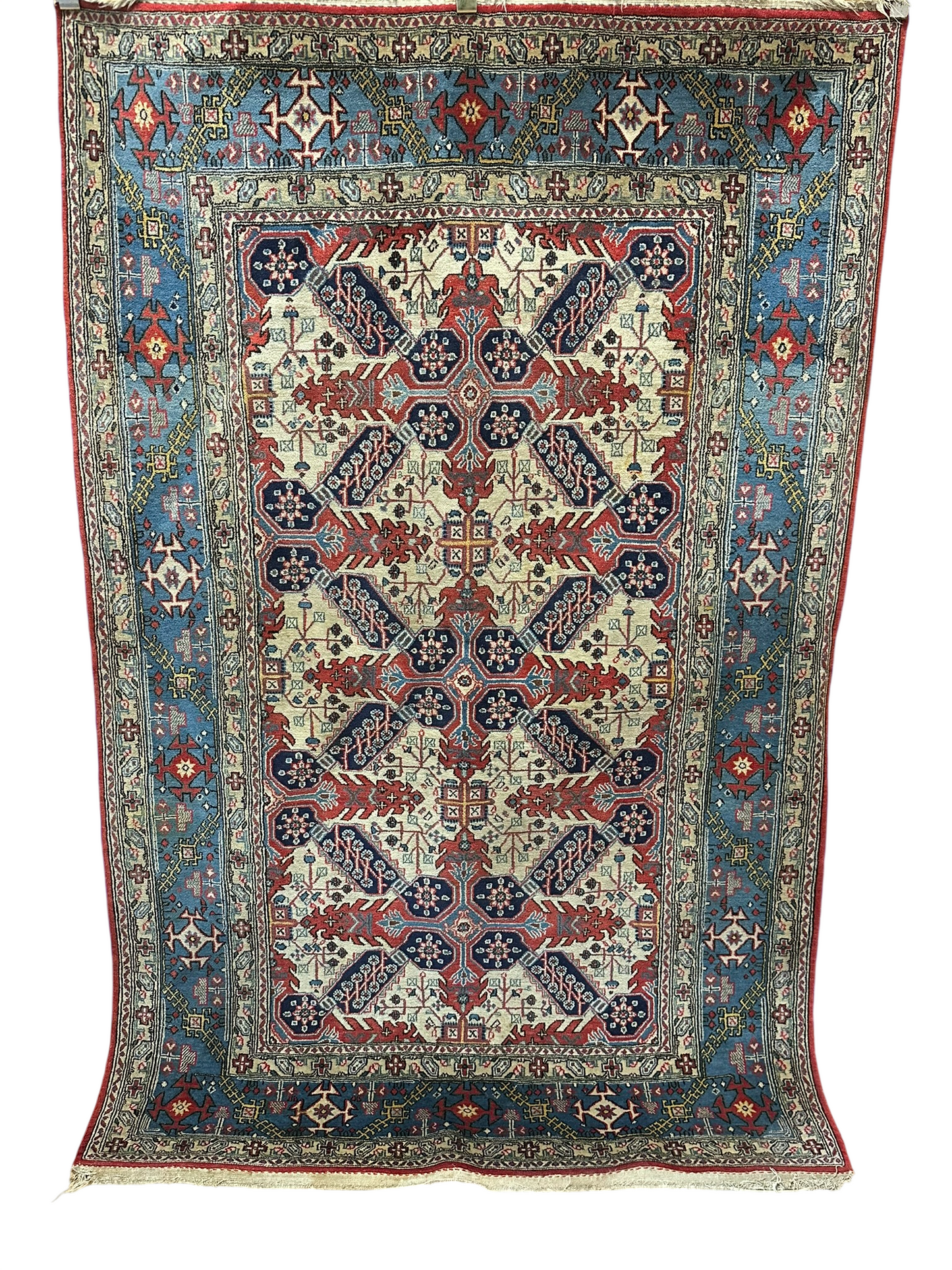 Handgeknüpfter Perser Teppich Ghom 210x140 cm – Korkwolle Antik