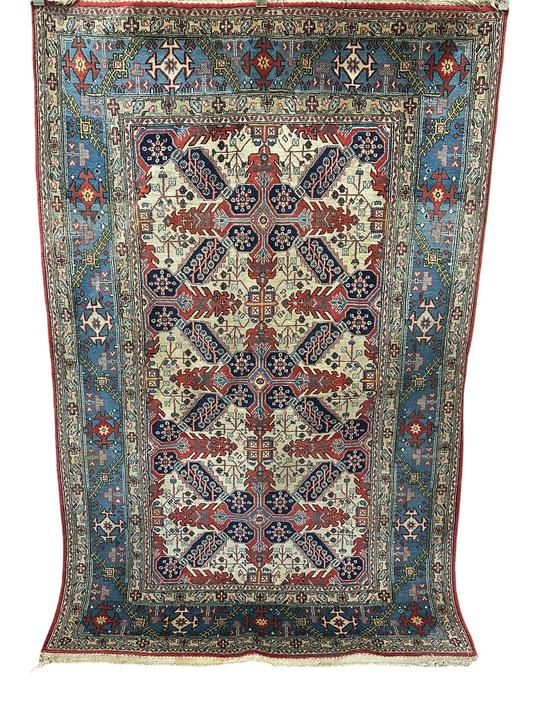 Handgeknüpfter Perser Teppich Ghom 210x140 cm – Korkwolle Antik