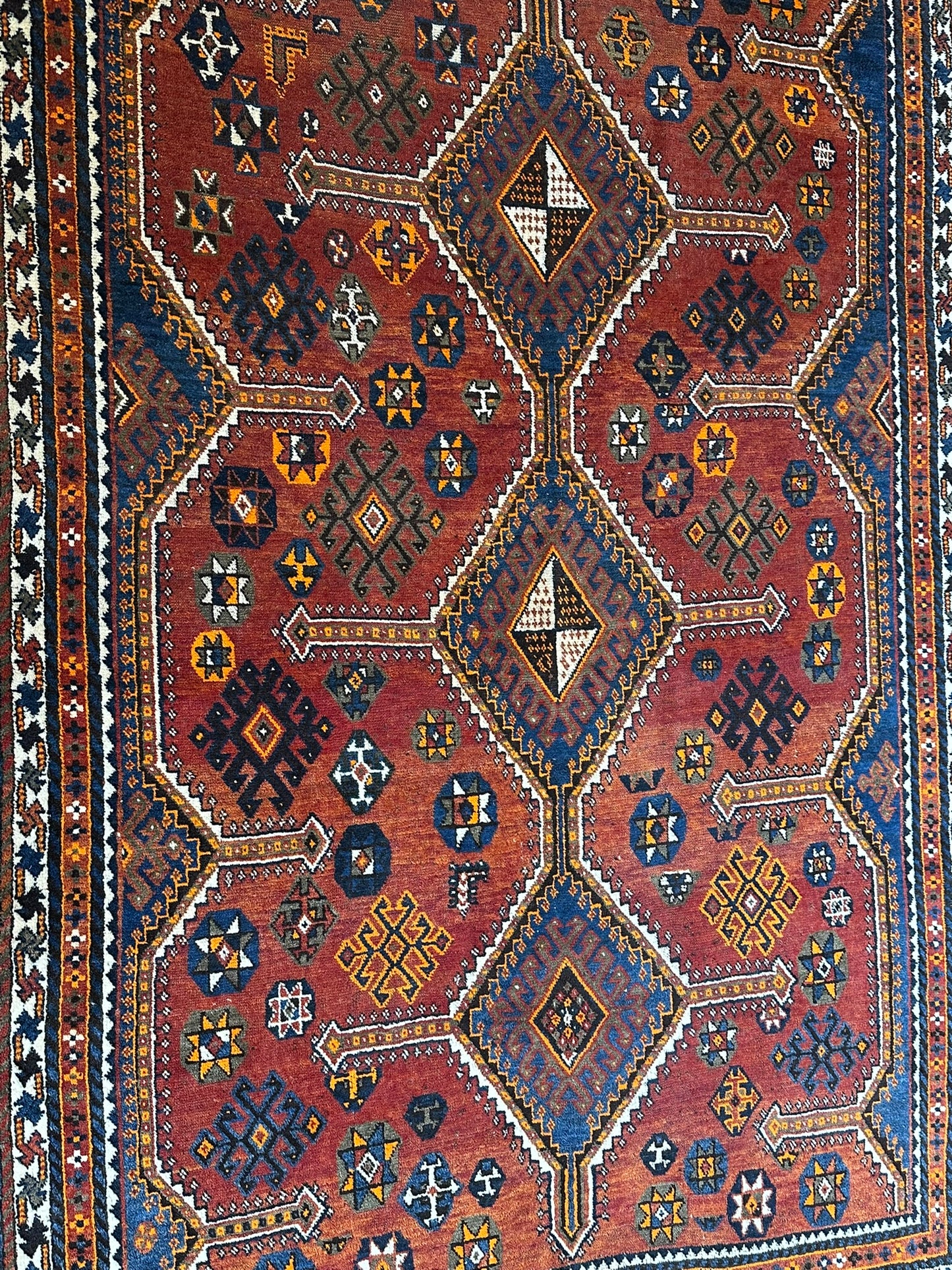 Antik Orientteppich handgeknüpft Schiras  250x166 cm