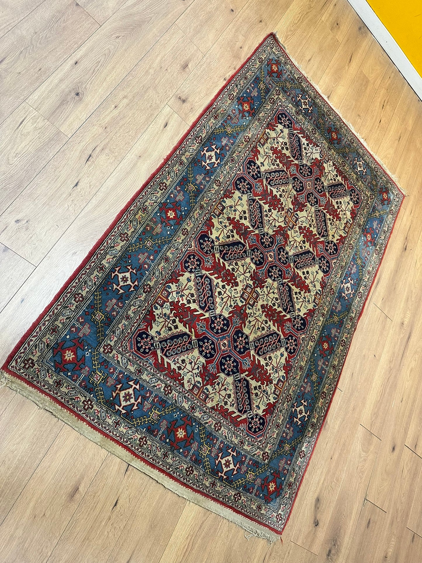 Handgeknüpfter Perser Teppich Ghom 210x140 cm – Korkwolle Antik