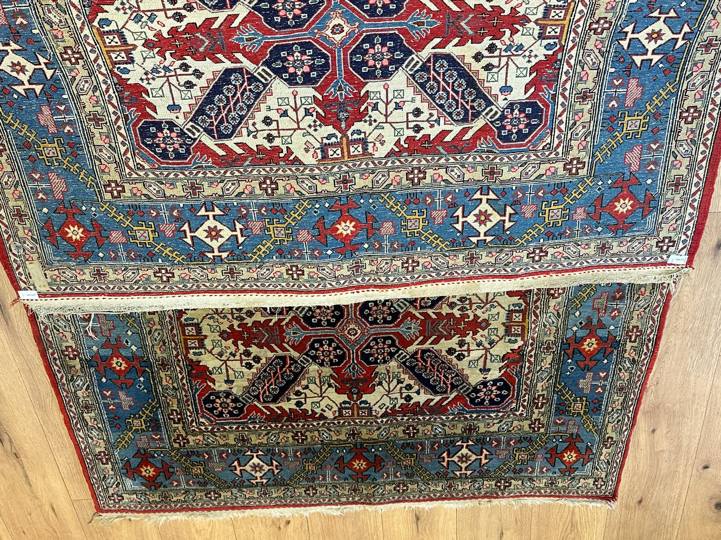 Handgeknüpfter Perser Teppich Ghom 210x140 cm – Korkwolle Antik