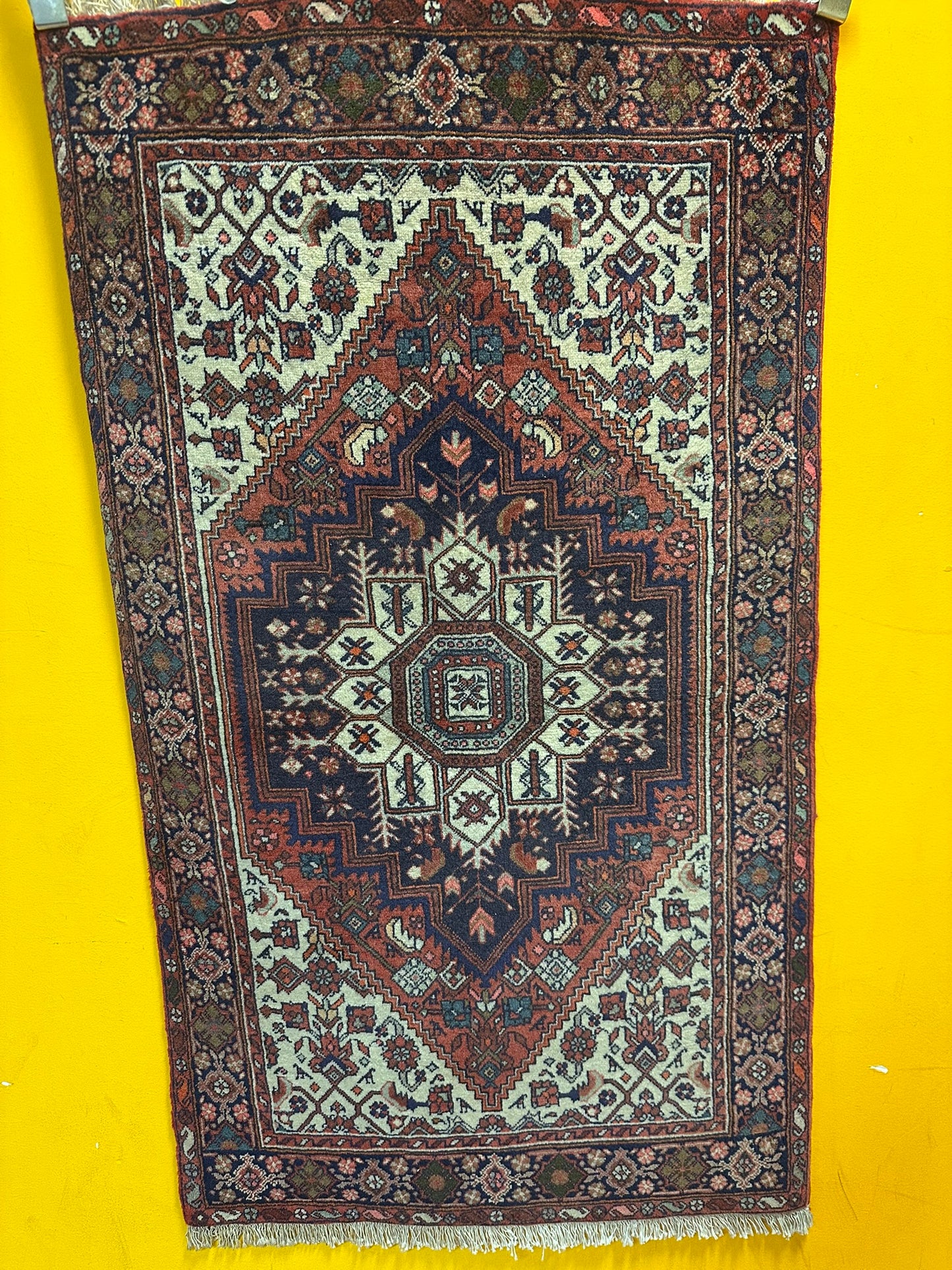 Handgeknüpfter Perser Teppich Bidjar 126x74 cm – Goltog Muster