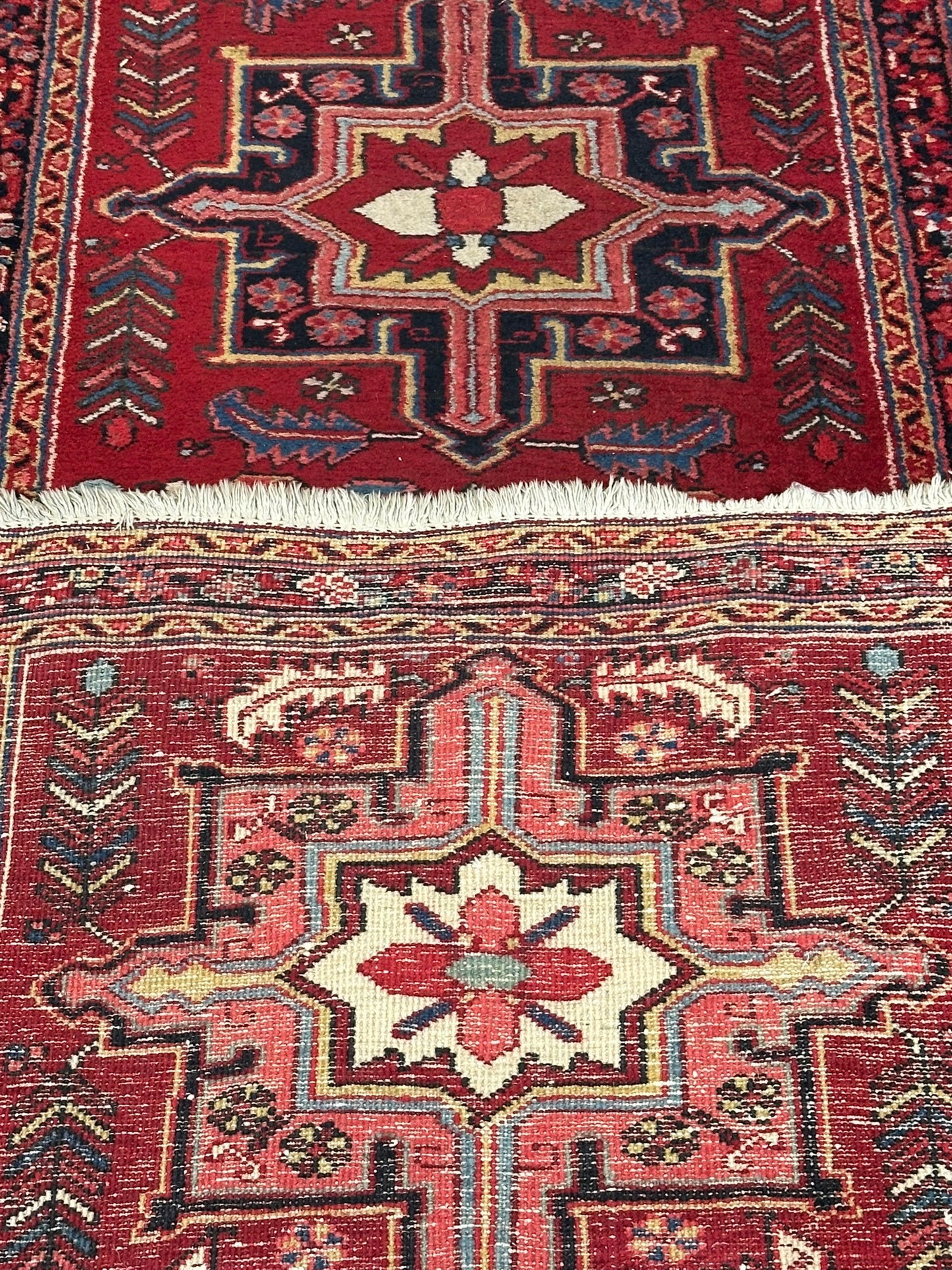 Orientteppich handgeknüpft Heriz / Karadja Naturfarben 340x93 cm