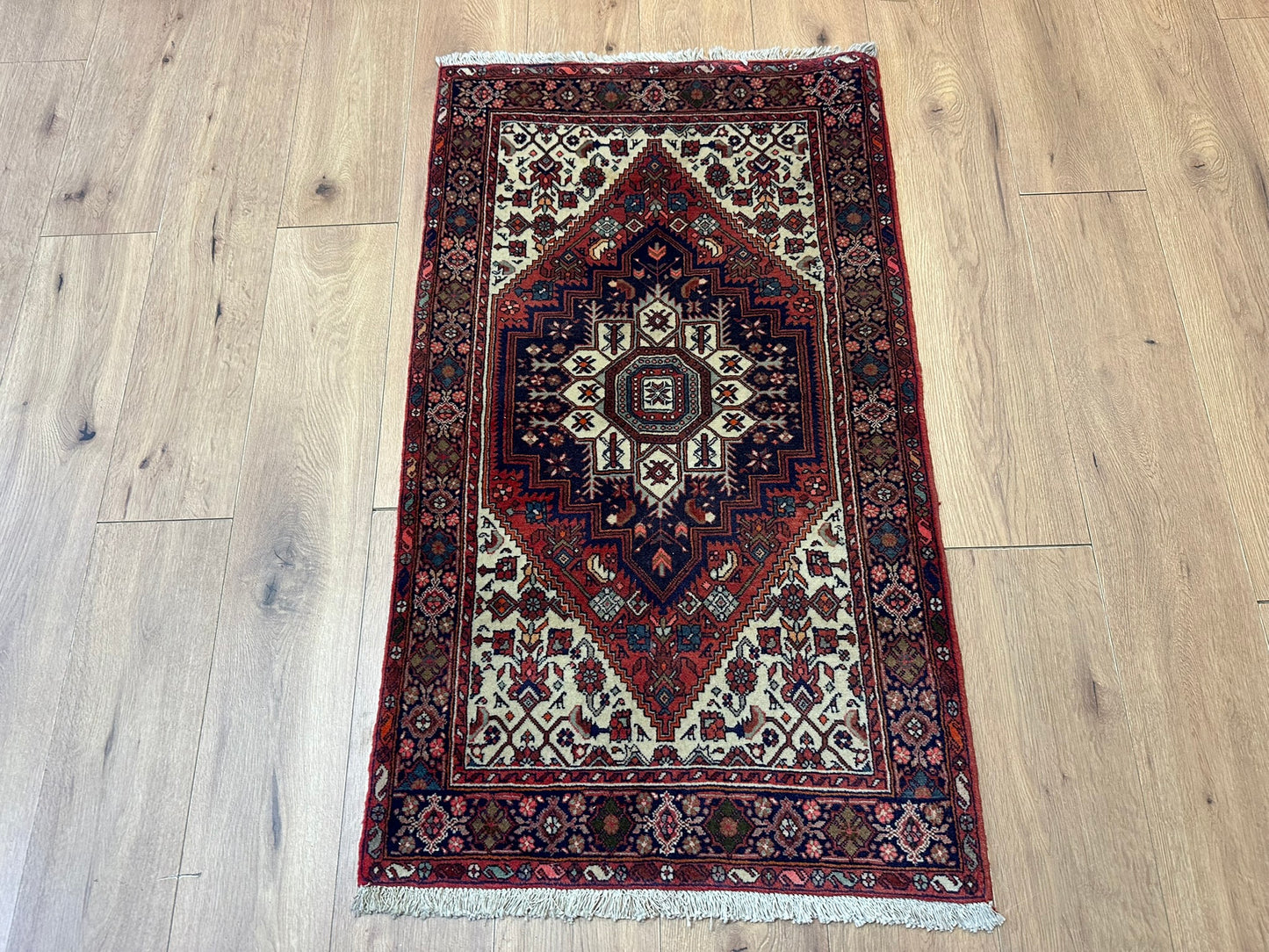 Handgeknüpfter Perser Teppich Bidjar 126x74 cm – Goltog Muster