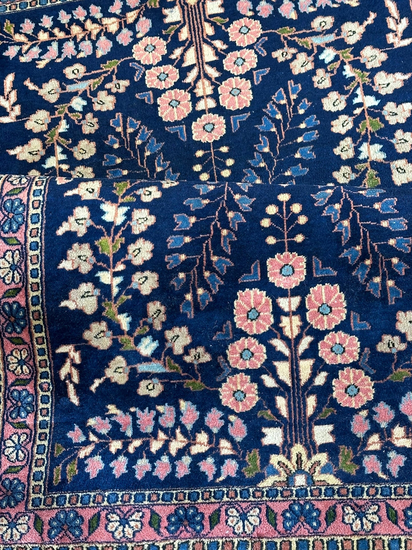 Antik Orientteppich handgeknüpft Sarough Re-Import 164x90 cm
