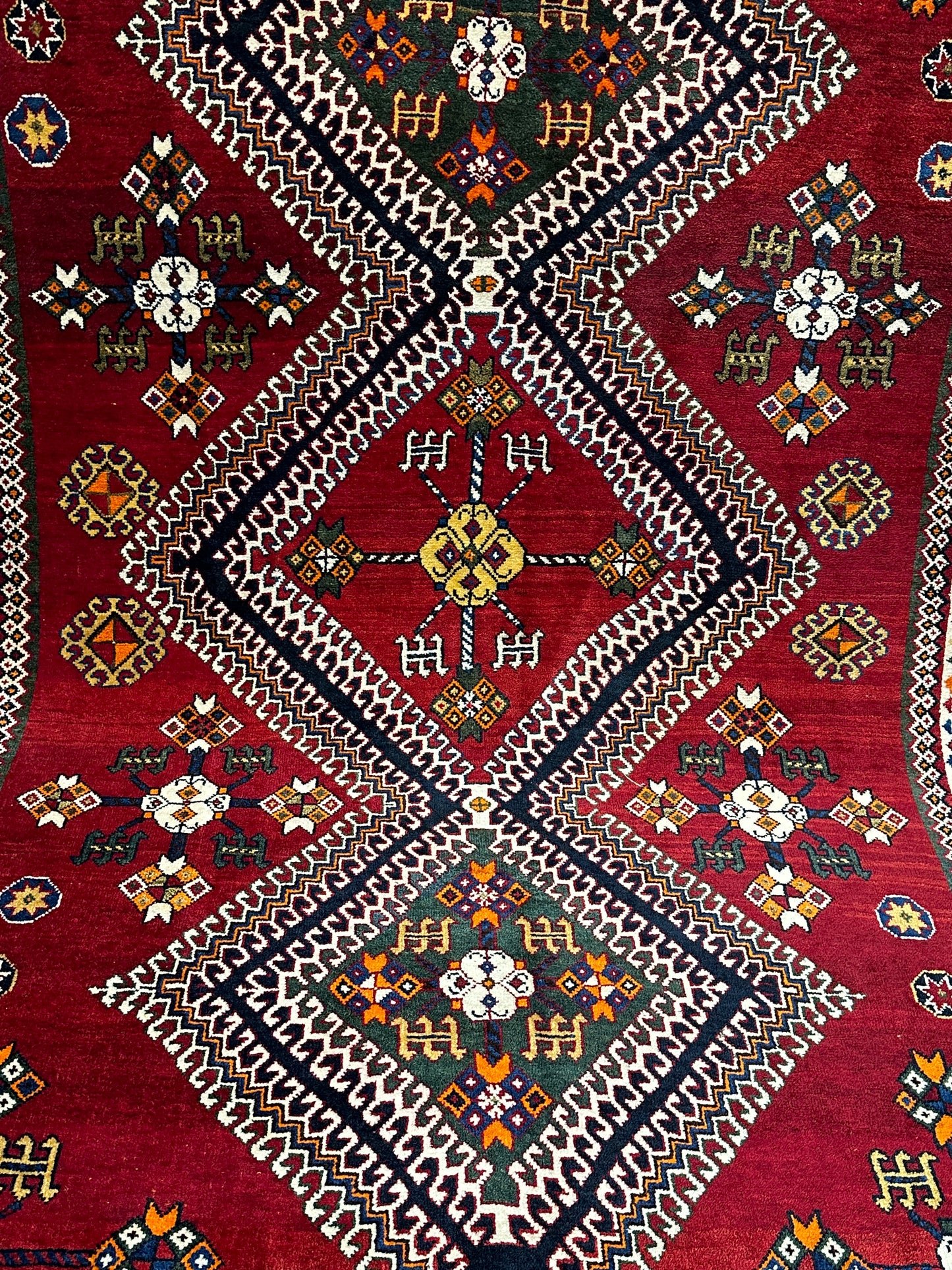 Antiker Handgeknüpfter Gaschgai Wolle Perser Orientteppich  260x165cm
