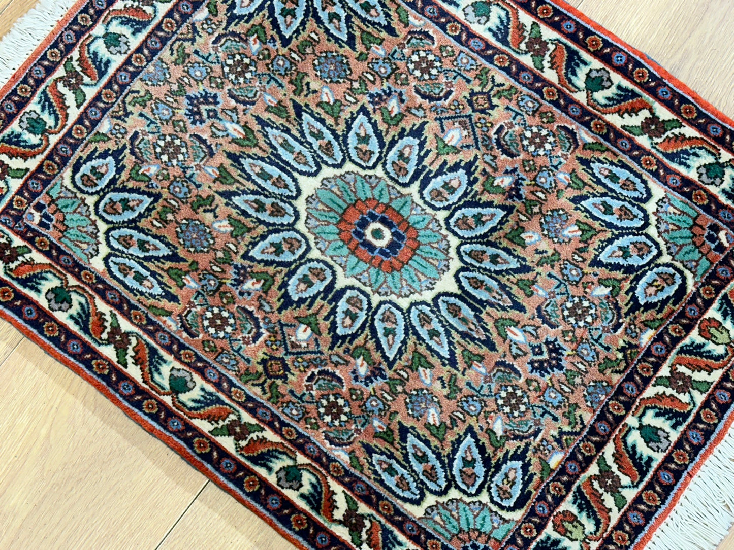 Orientteppich handgeknüpft Bidjar 65x50 cm