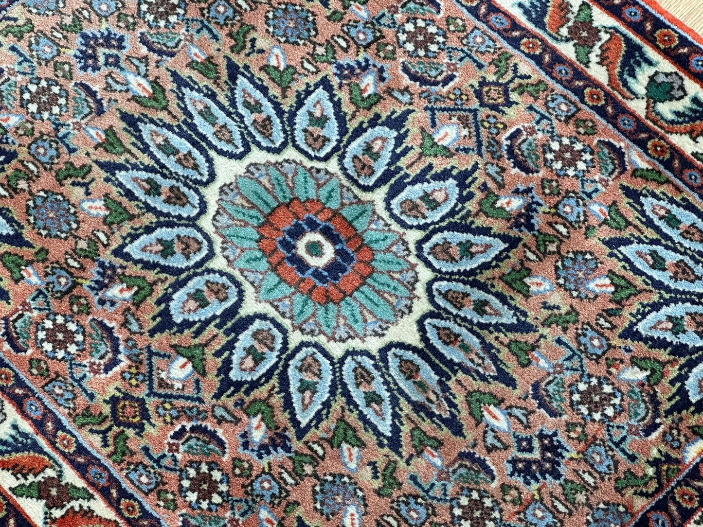 Orientteppich handgeknüpft Bidjar 65x50 cm