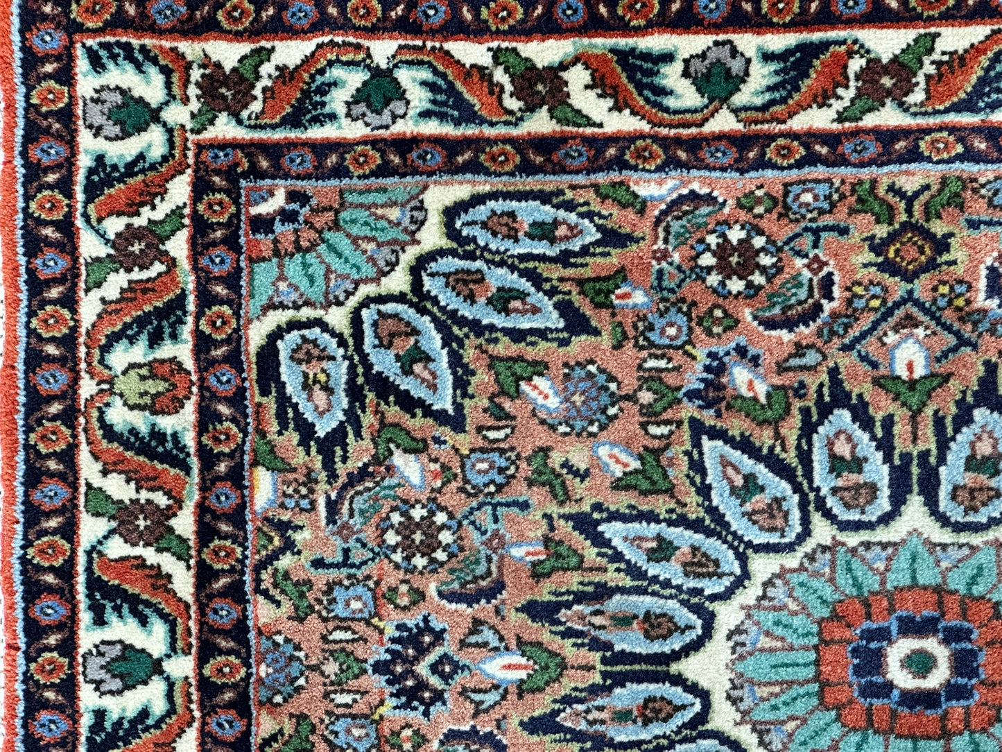 Orientteppich handgeknüpft Bidjar 65x50 cm