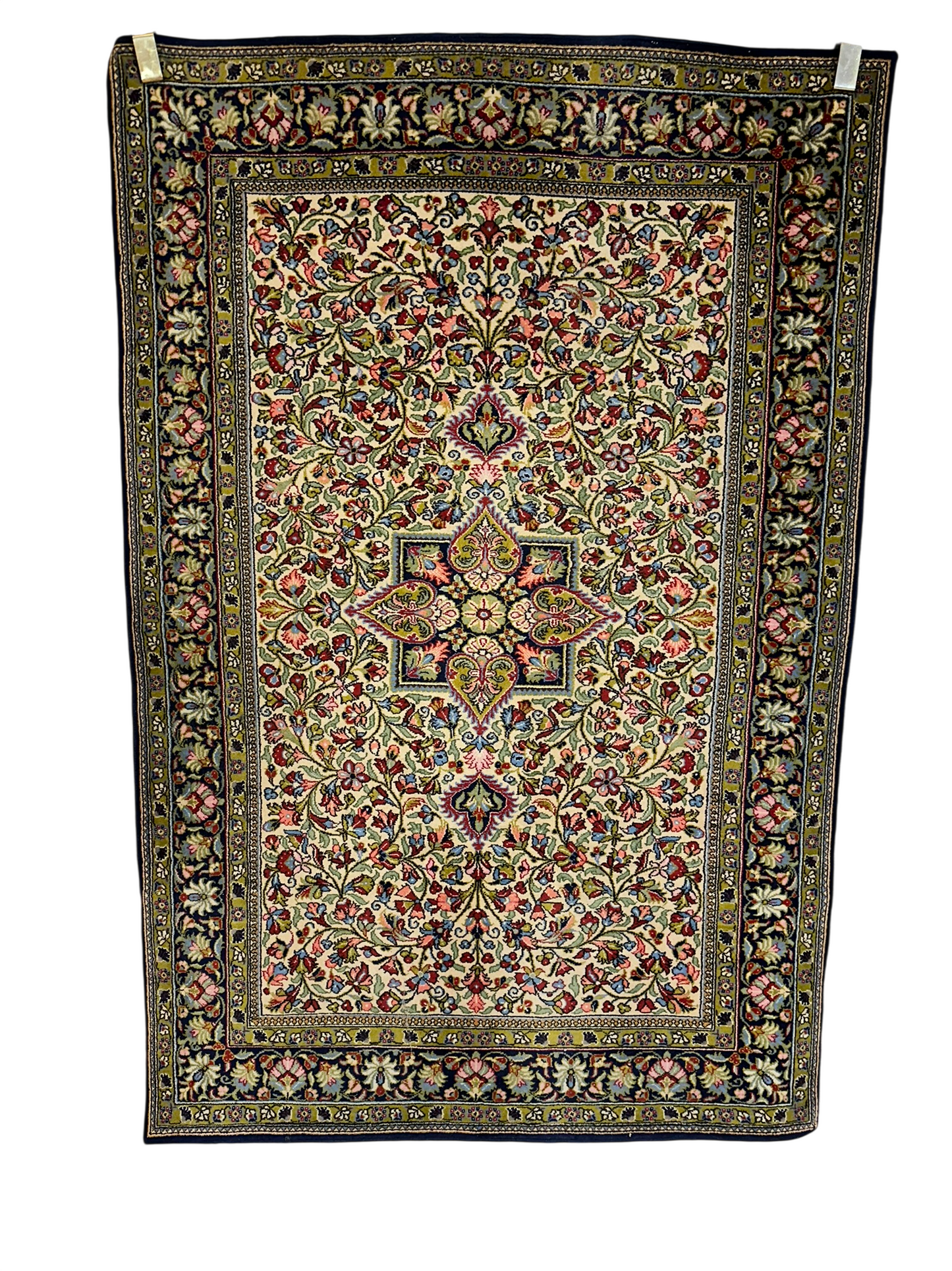 Orientteppich handgeknüpft Ghom Korkwolle 160x105 cm