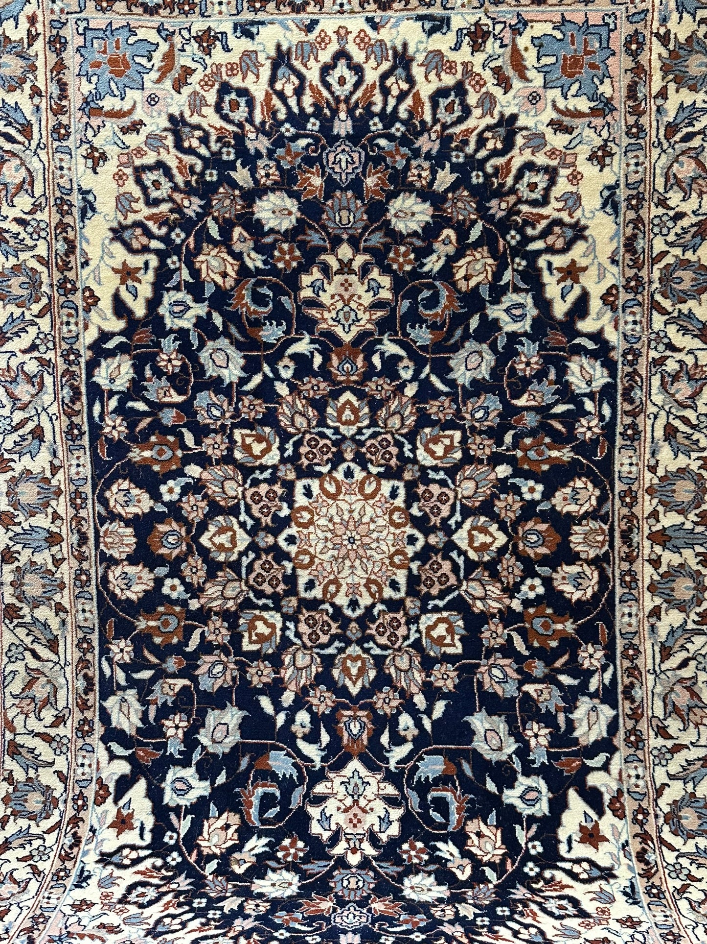 Handgeknüpfter China Teppich Isfahan Design 153x94 cm – Wolle Seide