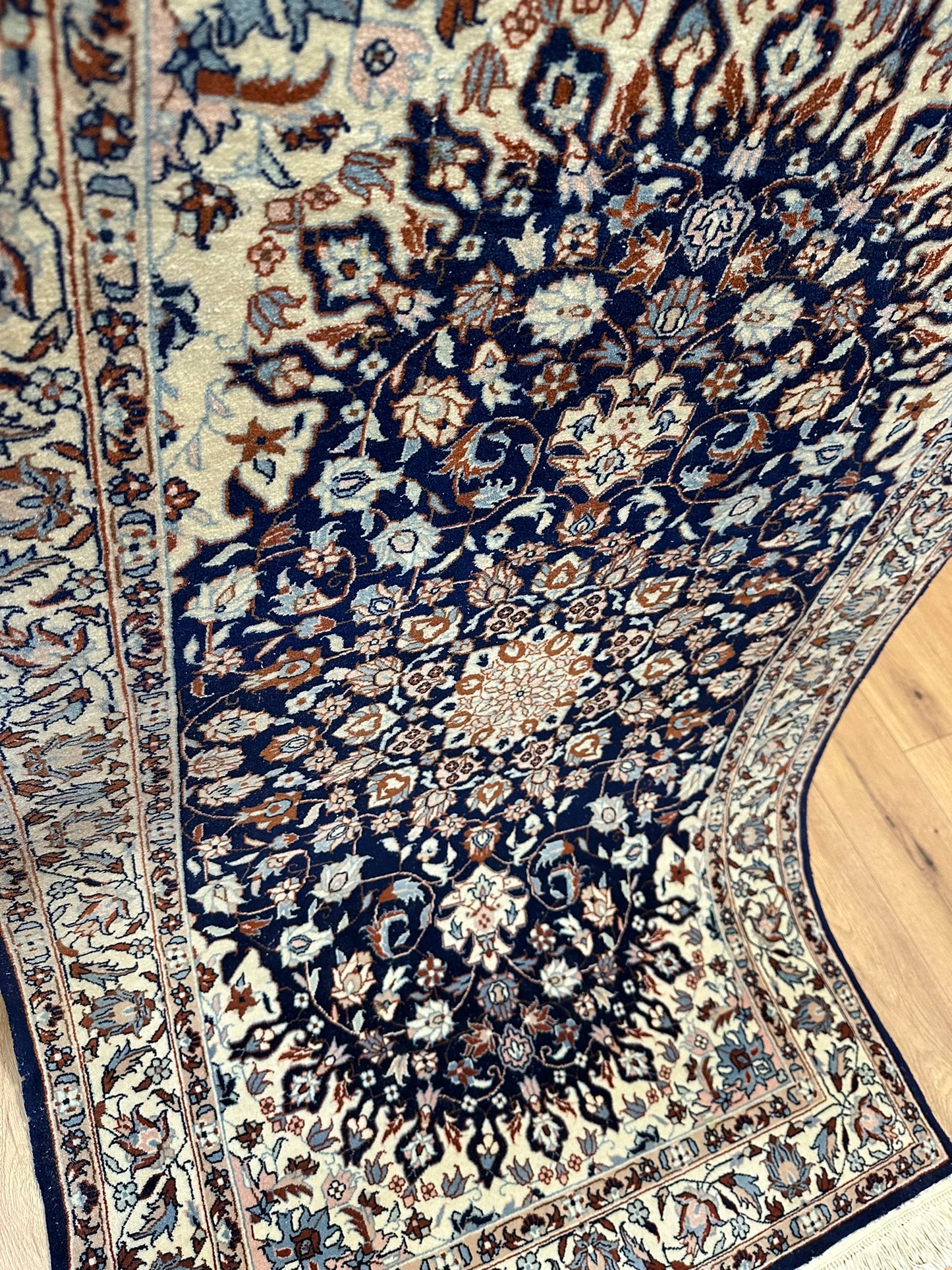 Handgeknüpfter China Teppich Isfahan Design 153x94 cm – Wolle Seide