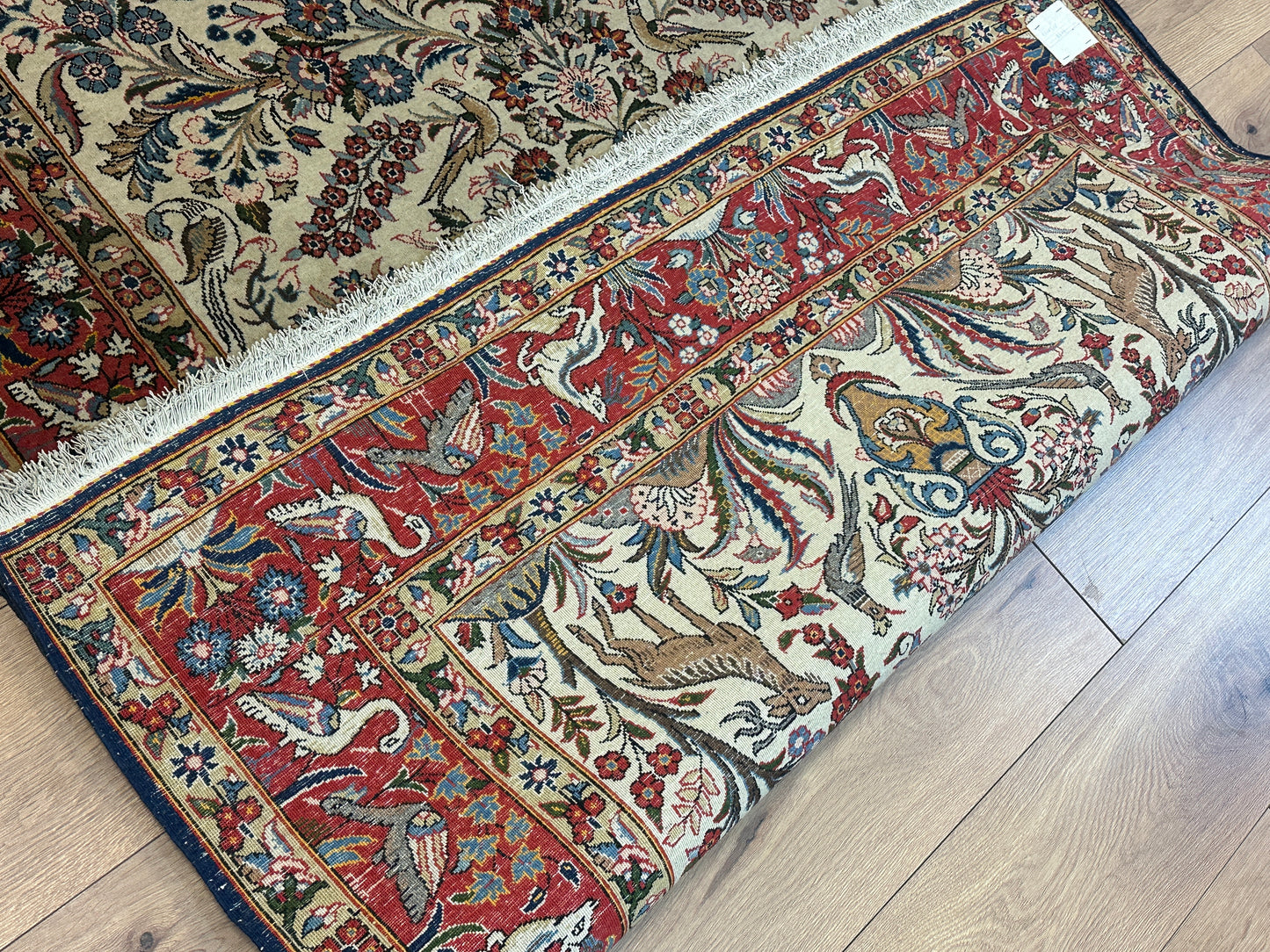 Handgeknüpfter Perser Orientteppich Ghom Korkwolle  210x140cm